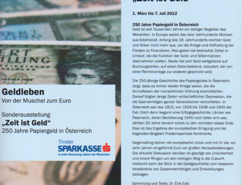 Papiergeldausstellung „Zeit ist Geld“
