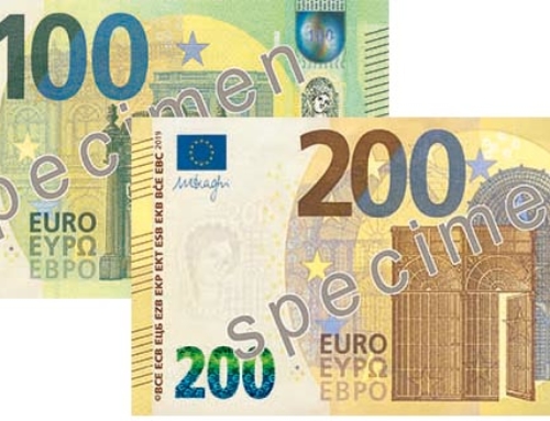 EZB stellt neuen 100 und 200 Euro Schein vor